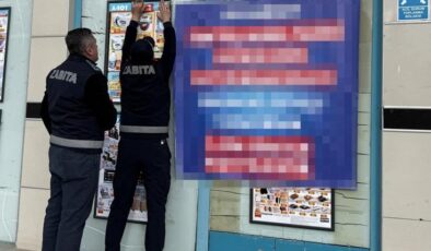 Belediye, zincir marketin yaptığı rezilliği kocaman afişle duyurdu